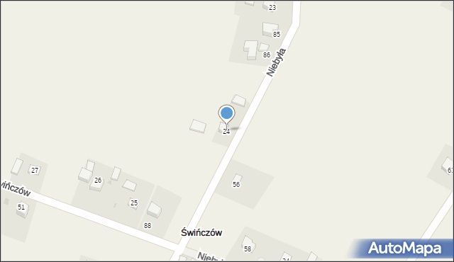 Świńczów, Świńczów, 24, mapa Świńczów