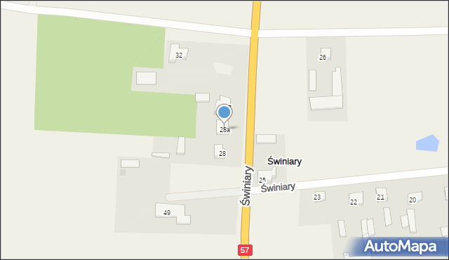 Świniary, Świniary, 28a, mapa Świniary