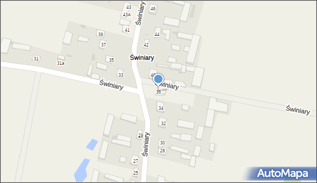 Świniary, Świniary, 36, mapa Świniary