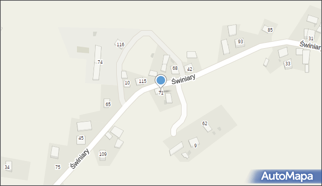 Świniary, Świniary, 71, mapa Świniary
