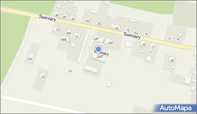Świniary, Świniary, 24G, mapa Świniary