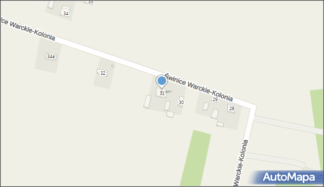 Świnice Warckie-Kolonia, Świnice Warckie-Kolonia, 31, mapa Świnice Warckie-Kolonia