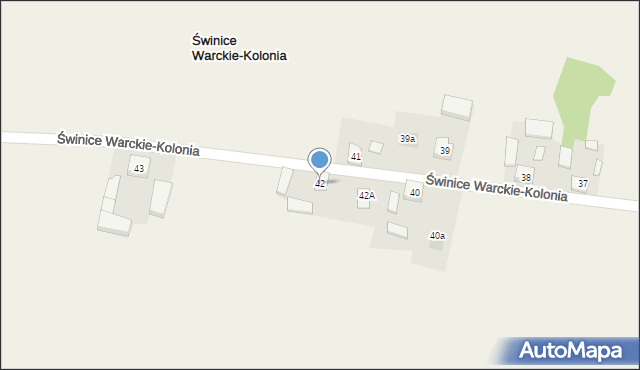 Świnice Warckie-Kolonia, Świnice Warckie-Kolonia, 42, mapa Świnice Warckie-Kolonia