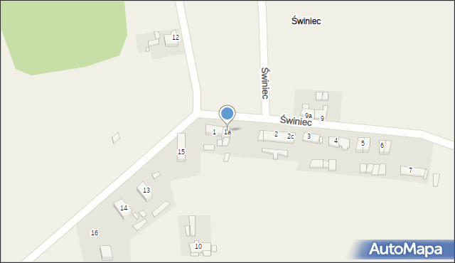 Świniec, Świniec, 1a, mapa Świniec
