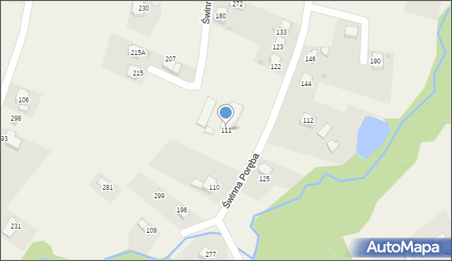 Świnna Poręba, Świnna Poręba, 111, mapa Świnna Poręba