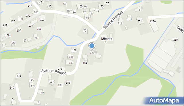 Świnna Poręba, Świnna Poręba, 120, mapa Świnna Poręba