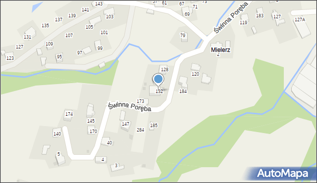 Świnna Poręba, Świnna Poręba, 132, mapa Świnna Poręba