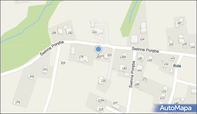 Świnna Poręba, Świnna Poręba, 202, mapa Świnna Poręba