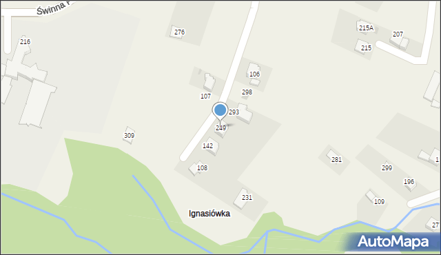 Świnna Poręba, Świnna Poręba, 249, mapa Świnna Poręba