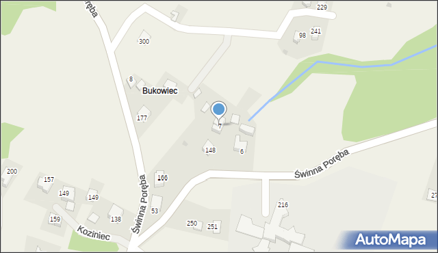 Świnna Poręba, Świnna Poręba, 7, mapa Świnna Poręba