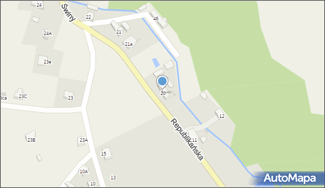 Świny, Świny, 20, mapa Świny