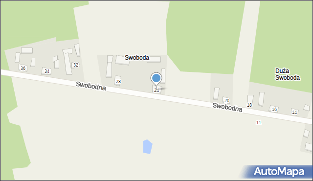 Swoboda, Swobodna, 24, mapa Swoboda