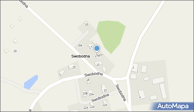 Swobodna, Swobodna, 17A, mapa Swobodna