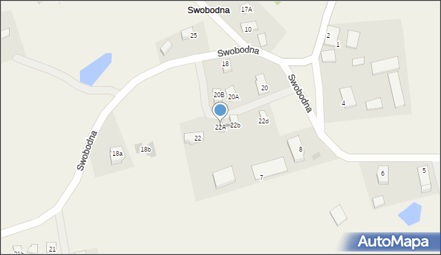 Swobodna, Swobodna, 22A, mapa Swobodna