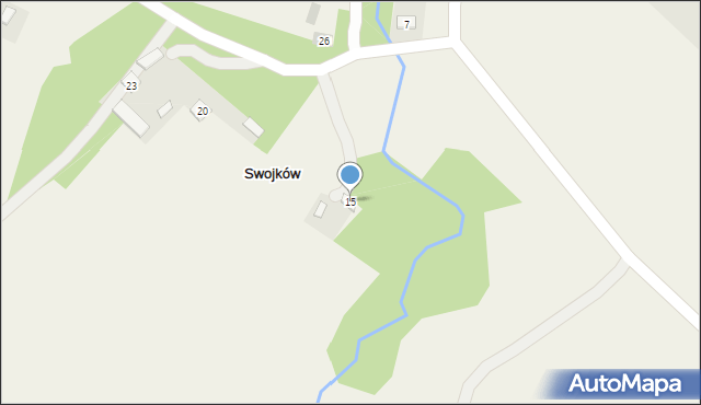 Swojków, Swojków, 15, mapa Swojków