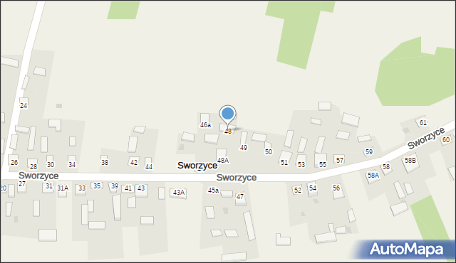 Sworzyce, Sworzyce, 48, mapa Sworzyce