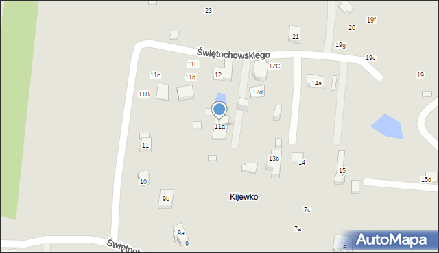 Szczecin, Świętochowskiego Aleksandra, 11a, mapa Szczecina