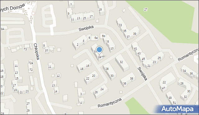 Szczecin, Swojska, 14, mapa Szczecina