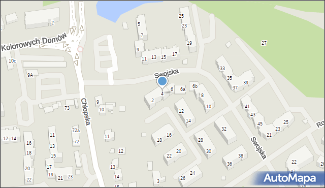 Szczecin, Swojska, 4, mapa Szczecina