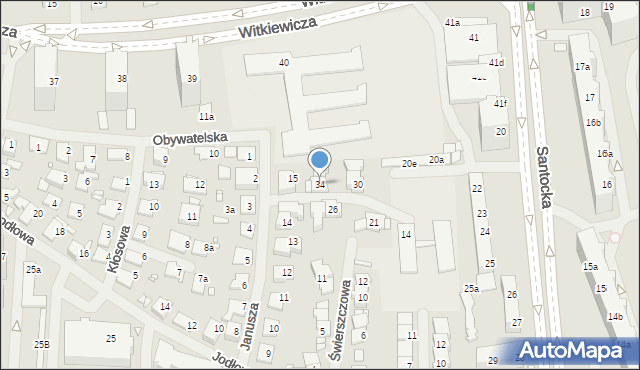 Szczecin, Świerszczowa, 34, mapa Szczecina