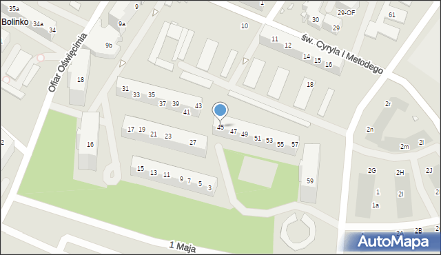 Szczecin, św. Kazimierza Królewicza, 45, mapa Szczecina