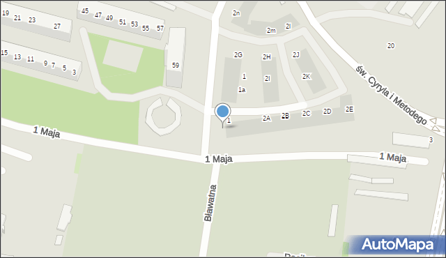 Szczecin, św. Kazimierza Królewicza, 2, mapa Szczecina