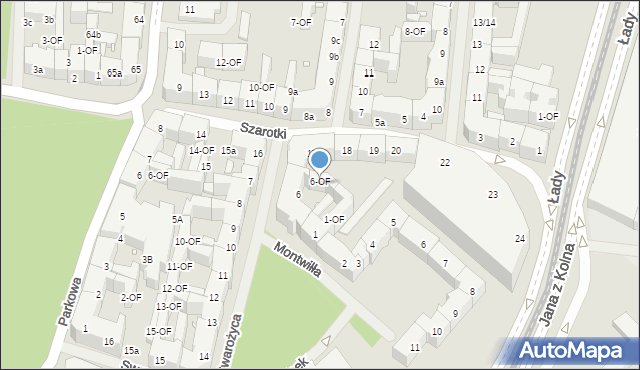 Szczecin, Swarożyca, 6-OF, mapa Szczecina