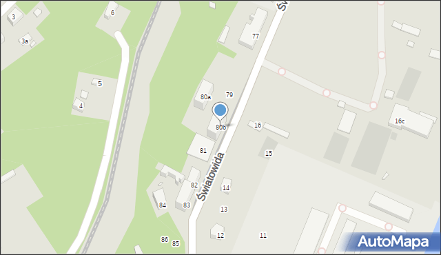 Szczecin, Światowida, 80b, mapa Szczecina