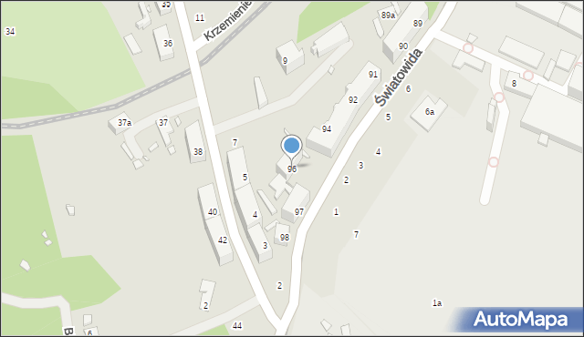 Szczecin, Światowida, 96, mapa Szczecina