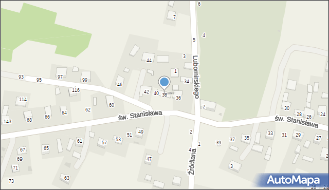 Szczepanów, św. Stanisława, 38, mapa Szczepanów