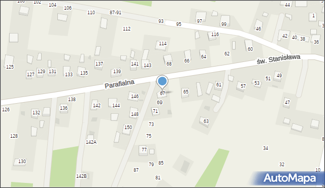 Szczepanów, św. Stanisława, 67, mapa Szczepanów