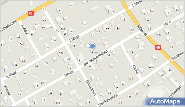 Szepietowo, św. Maksymiliana Marii Kolbego, 6, mapa Szepietowo