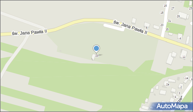 Tarnogród, św. Jana Pawła II, 13, mapa Tarnogród