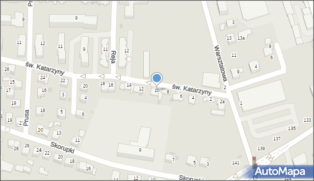 Tarnów, św. Katarzyny, 10, mapa Tarnów