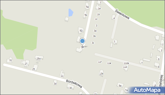 Tarnowskie Góry, Świerkowa, 5F, mapa Tarnowskie Góry