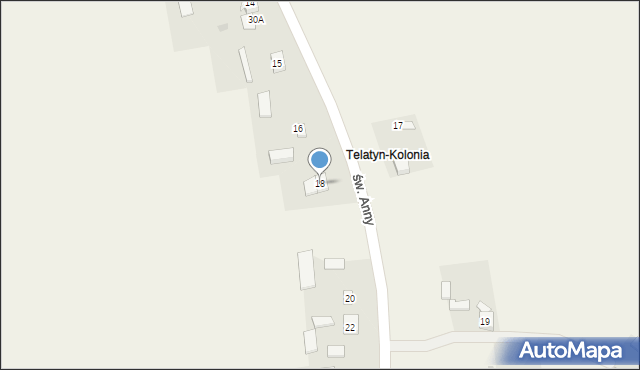 Telatyn, św. Anny, 18, mapa Telatyn