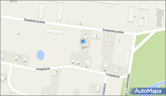 Teresin, Świętokrzyska, 8a, mapa Teresin