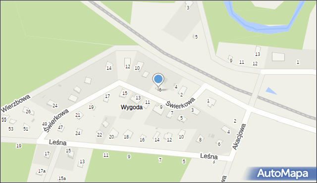 Tleń, Świerkowa, 8, mapa Tleń