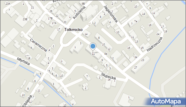 Tolkmicko, Świętojańska, 11, mapa Tolkmicko