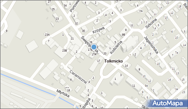 Tolkmicko, Świętojańska, 17A, mapa Tolkmicko