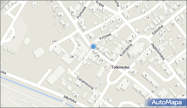 Tolkmicko, Świętojańska, 19, mapa Tolkmicko