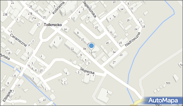 Tolkmicko, Świętojańska, 2, mapa Tolkmicko