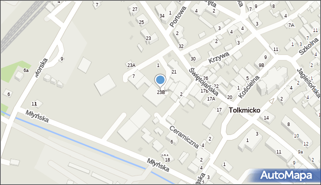 Tolkmicko, Świętojańska, 23B, mapa Tolkmicko