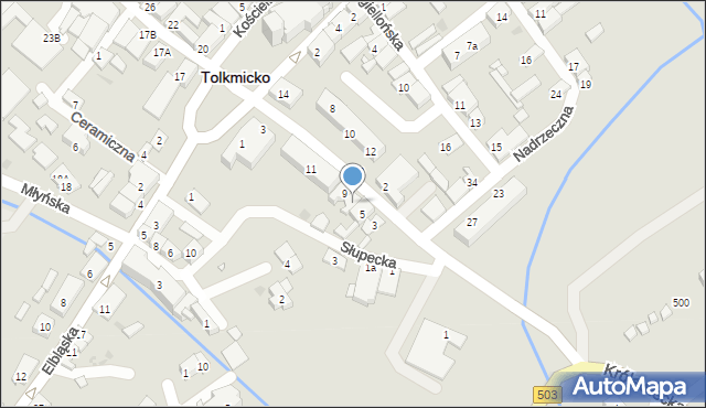 Tolkmicko, Świętojańska, 7, mapa Tolkmicko