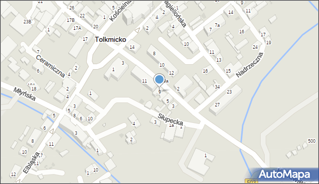 Tolkmicko, Świętojańska, 9, mapa Tolkmicko