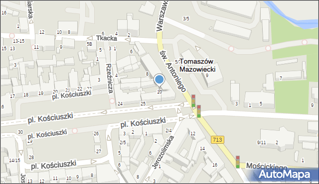 Tomaszów Mazowiecki, św. Antoniego, 10, mapa Tomaszów Mazowiecki