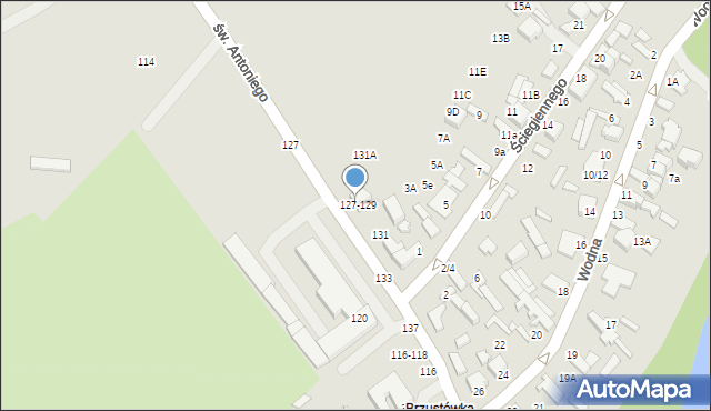 Tomaszów Mazowiecki, św. Antoniego, 129a, mapa Tomaszów Mazowiecki