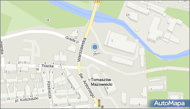 Tomaszów Mazowiecki, św. Antoniego, 3/5, mapa Tomaszów Mazowiecki