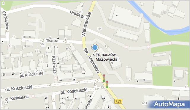 Tomaszów Mazowiecki, św. Antoniego, 5/7, mapa Tomaszów Mazowiecki