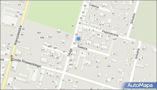 Tomaszów Mazowiecki, Świeża, 1, mapa Tomaszów Mazowiecki